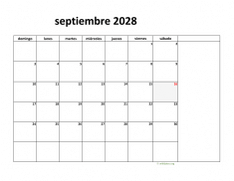 calendario septiembre 2028 08