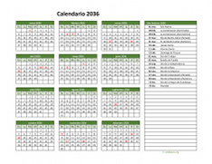 Calendario de México del 2036 02