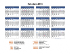 Calendario de México del 2036 05