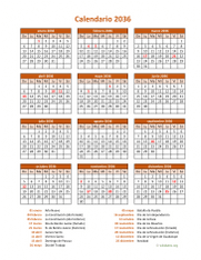 Calendario de México del 2036 07