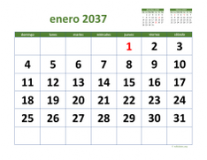 calendario mensual 2037 03