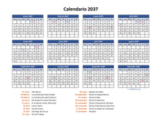 Calendario de México del 2037 05