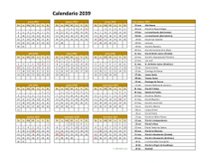 Calendario de México del 2039 03