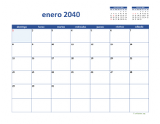 calendario mensual 2040 02