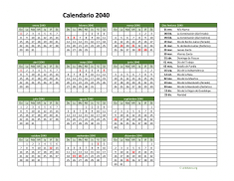 Calendario de México del 2040 02