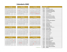 Calendario de México del 2040 03