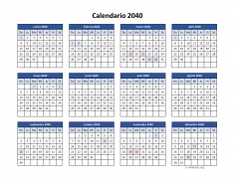 Calendario de México del 2040 04