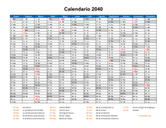 Calendario de México del 2040 08