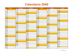 Calendario de México del 2040 09