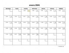 calendario mensual 2041 01