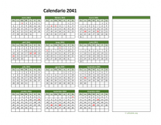 Calendario de México del 2041 01