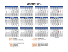 Calendario de México del 2041 05