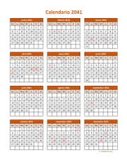 Calendario de México del 2041 06