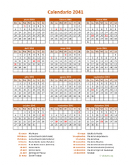 Calendario de México del 2041 07