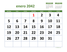 calendario mensual 2042 03