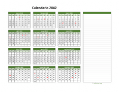 Calendario de México del 2042 01