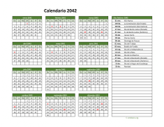 Calendario de México del 2042 02