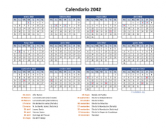 Calendario de México del 2042 05