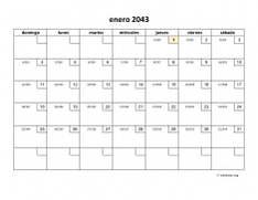 calendario mensual 2043 01