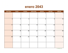 calendario mensual 2043 06