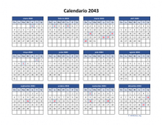 Calendario de México del 2043 04