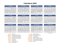 Calendario de México del 2043 05