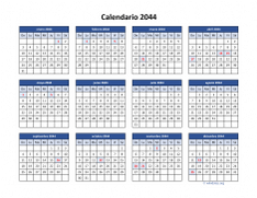 Calendario de México del 2044 04