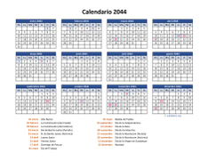 Calendario de México del 2044 05