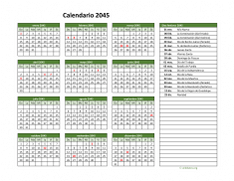 Calendario de México del 2045 02