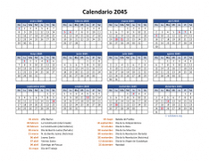 Calendario de México del 2045 05