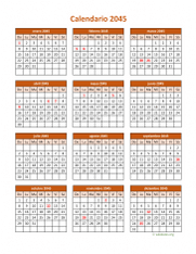 Calendario de México del 2045 06