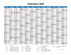 Calendario de México del 2045 08