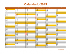 Calendario de México del 2045 09