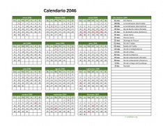 Calendario de México del 2046 02