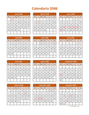 Calendario de México del 2046 06