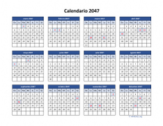 Calendario de México del 2047 04