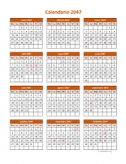 Calendario de México del 2047 06