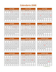 Calendario de México del 2048 06