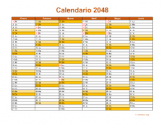 Calendario de México del 2048 09