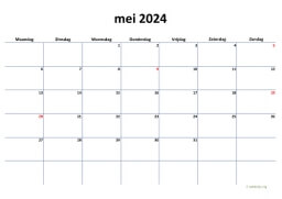 Kalender Mei 2024 Niederlande 04