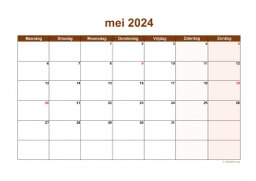 Kalender Mei 2024 Niederlande 06