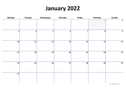 Calendar Monthly 2022 for UK 04