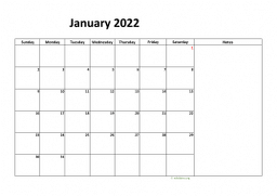 Calendar Monthly 2022 for UK 08