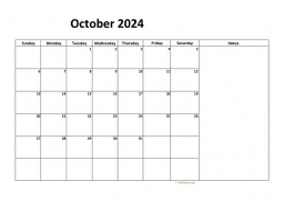 Calendar October 2024 - United Kingdom | Wikidates.org